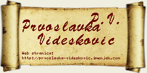 Prvoslavka Videsković vizit kartica